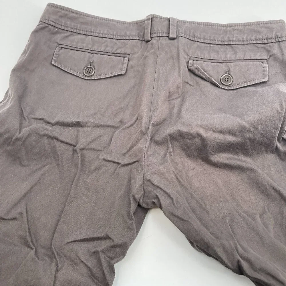 Ted Baker Pants Medium Womens Gray Brown Cropped Pants Regular Size 3 Casual